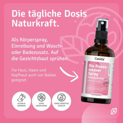 Rose Water Spray Organic – Rose Hydrolate