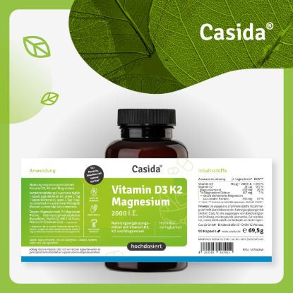 Vitamin D3 K2 Magnesium Capsules