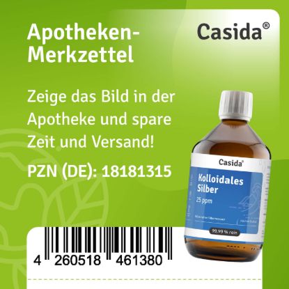 Colloidal Silver 25 Ppm – 500 Ml