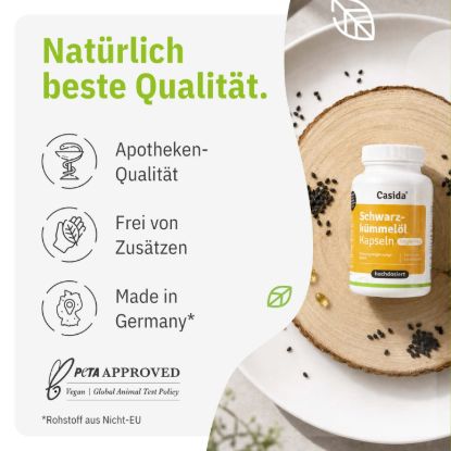 Black Cumin Oil Capsules cold-pressed 3000 Mg
