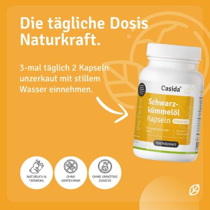 Black Cumin Oil Capsules cold-pressed 3000 Mg