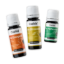 Set of 3 Organic Aroma Oils for Consumption - Lemon, Orange & Peppermint
