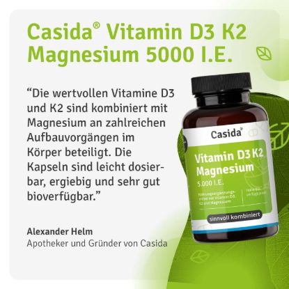 Vitamin D3 K2 Magnesium 5000 I.E. Kapseln
