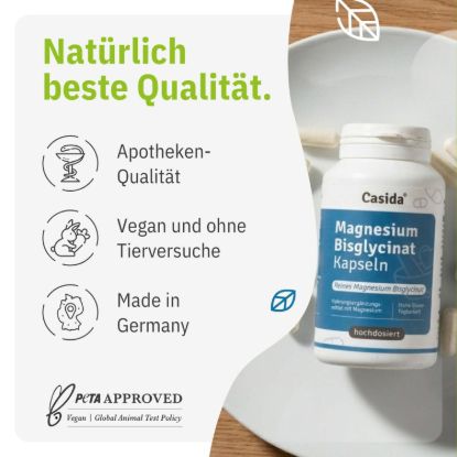 Magnesium Bisglycinat Kapseln hochdosiert