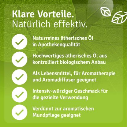 Bio Nelkenöl zum Verzehr innerlich