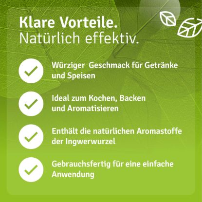 Bio Ingweröl zum Verzehr innerlich