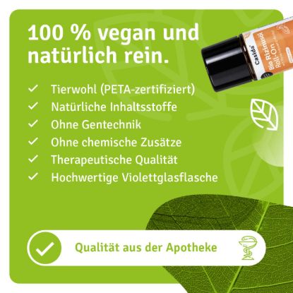 Rizinusöl Bio Roll-On mit Rosenquarz-Roller