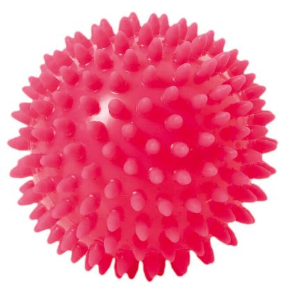 Spiky massage ball, 9 cm — pink,