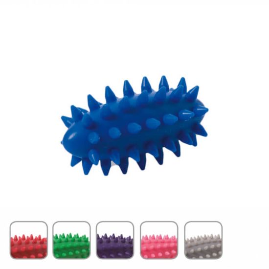 Knobbed ball long 7 x 4 cm — blue