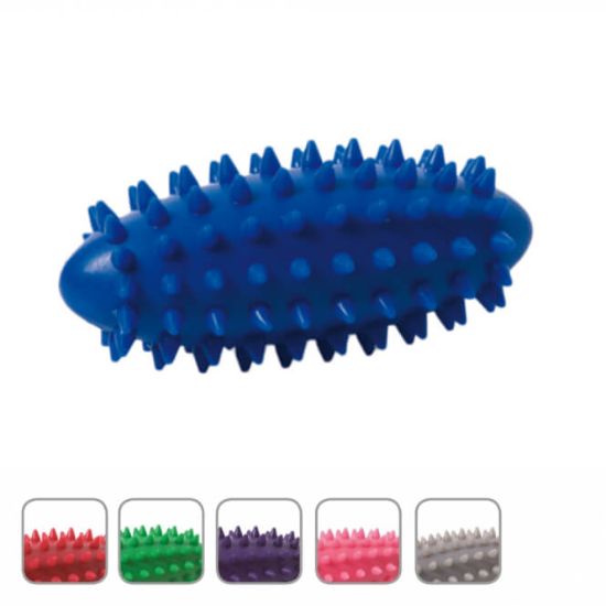Spiky Massage Ball long 11 x 5 cm — blue
