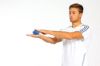 Spiky Massage Ball long 11 x 5 cm — blue