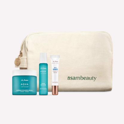 M. Asam AQUA INTENSE Plumping Hyaluron Care Routine in Gift Set 3-Piece with Cosmetic Bag