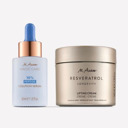 M. Asam RESVERATROL LONGEVITY Lifting Face Cream & 10% Peptide Solution Serum