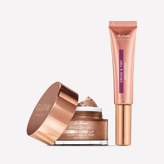 M. Asam MAGIC FINISH Glow Make-up Mousse Summer Glow and Grow & Tint Mascara Deep Black
