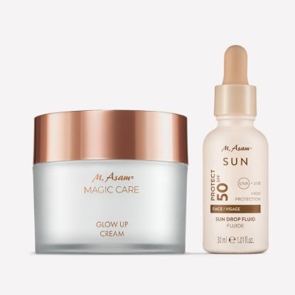 M. Asam MAGIC CARE Glow Up Face Cream & Sun Drop Fluid Sun Protection Serum Face SPF 50
