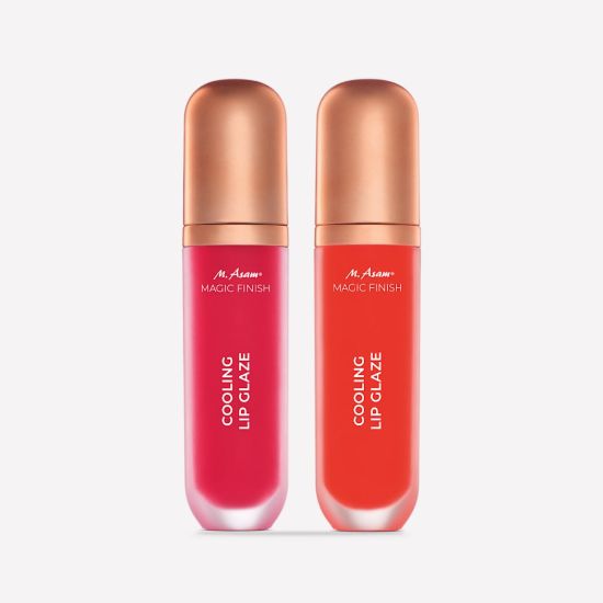 M. Asam MAGIC FINISH Cooling Lip Glaze Icy Pink & Cooling Lip Glaze Coral Sorbet — 8.5 ml