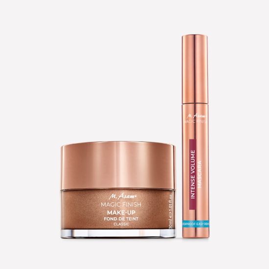 M. Asam MAGIC FINISH Make-up Mousse Classic & Intense Volume Mascara Waterproof Easy Remove Deep Black